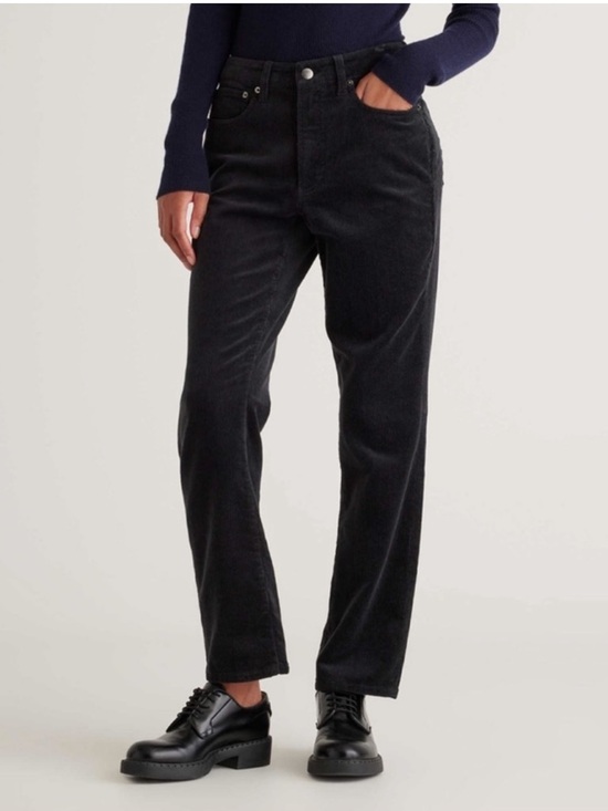 Quince Pants - Quince Organic Stretch Corduroy
Straight Leg Pants in Black size 14
